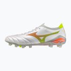 Încălțăminte de fotbal Mizuno Morelia Neo V β Japan FG white/lava orange/evening primrose