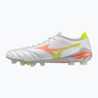 Încălțăminte de fotbal Mizuno Morelia Neo V β Pro FG white/lava orange/evening primrose