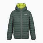 Geacă cu puf pentru copii REGATTA Hooded Marizion dark forest green/wild lime