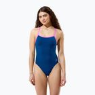 Costum de baie întreg pentru femei Speedo Solid Turnback denim teal