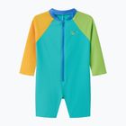 Costum de baie întreg pentru copii Speedo Colorblock Zip LS aqua breeze