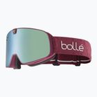 Ochelari de schi Bollé Nevada Neo white matte/black chrome&light vermillon blue