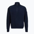 Pulover pentru bărbați Dovre Ribbed Knit Half Zip navy