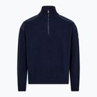 Pulover pentru bărbați Dovre Ribbed Knit Half Zip navy