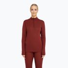 Bluză termoactivă pentru femei Dovre Wool Zip burgundy