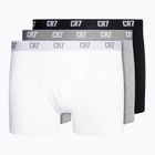 Boxeri bărbătești CR7 Basic Trunk 3 pary white/grey melange/black