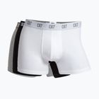 Boxeri pentru bărbați CR7 Basic Trunk 3 pperechi white/ greymelange/ black