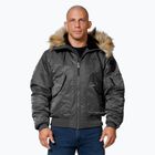 Geacă de iarnă pentru bărbați Pitbull Harvest Hooded Bomber graphite