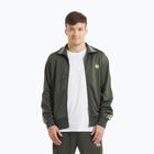 Bluză pentru bărbați  Pitbull Trackjacket Tape Logo Terry Group old green