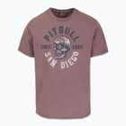 Tricou pentru bărbați Pitbull Shkull Logo dusty burgundy