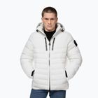 Geacă de iarnă pentru bărbați Pitbull Crestline Padded Hooded off white