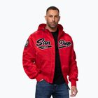Geacă pentru bărbați Pitbull Aero Flight Hooded fluo/red
