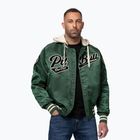 Geacă pentru bărbați Pitbull Mason San Diego Baseball Hooded bottle green/beige