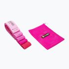 Set de benzi de antrenament FORCEBAND Mini Band 5 szt. + E-BOOK pink