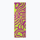 Covoraș de yoga/fitness FORCEBAND Abstract Violet 4 mm violet/lime