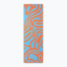 Covoraș de yoga/fitness FORCEBAND Abstract Orange 4 mm orange/blue