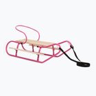 Sănii metalice HUMBAKA with backrest and footrests pink