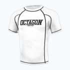 Rashguard Octagon Premium Fight Wear alb pentru bărbați
