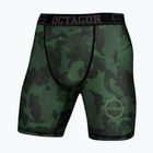 Pantaloni scurți de compresie pentru bărbați  Octagon Camo Forest khaki