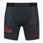 Pantaloni scurți de antrenament pentru bărbați Octagon Legion Grunge negru/roșu