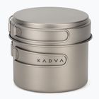 Set de gătit pentru camping KADVA titanium ultralight gray