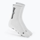 Șosete de fotbal pentru copii OneTeam Precision Grip non-slip 2-pack white