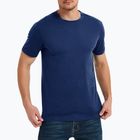 Tricou termoactiv pentru bărbați WOOLCANO Merino 100% TEE0546 albastru marin