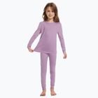 Set de lenjerie termică pentru copii WOOLCANO Merino 100% SET0683 violet