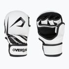 Overlord mănuși de grappling Sparring MMA piele naturală alb 101003-W/M