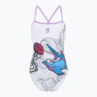 Costum de baie dintr-o piesă pentru femei  SWEEP Aqua Medusa alb