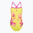 Costum de baie dintr-o piesă pentru femei  SWEEP Aqua Kraken roz/galben