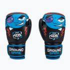Mănuși de box pentru copii Ground Game Prodigy negru și albastru