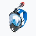 Mască facială completă de snorkeling AQUA-SPEED Brizo + suport pentru cameră negru/albastru