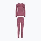 Set de lenjerie termoactivă pentru femei Viking Lan Pro claret/light pink