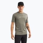 Tricou pentru bărbați Arcteryx Ionia Merino Wool Arc'Word Logo forage