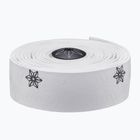 SUPACAZ Super Sticky Kush Galaxy Galaxy bandă albă / imprimare neagră / priză neagră / dopuri negre de bandă neagră pentru ghidon
