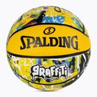Minge de baschet Spalding Graffiti 7 verde-galbenă 2000049338