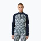 Tricou termic pentru femei Helly Hansen Lifa Merino Midweight Gra Gra 1/2 Zip navy star pixel