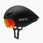 Cască de bicicletă Smith Jetstream TT matte black/chromapop red mirror/clear