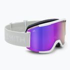 Ochleari de schi Smith Squad white vapor/chromapop everyday violet mirror/clear