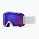 Ochleari de schi Smith Squad white vapor/chromapop everyday violet mirror/clear