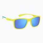 Ochelari de soare polarizați pentru copii Polaroid PLD 8053/S mat yellow azure/blue mirror