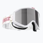 Ochelari de schi pentru copii Bliz Liner Jr white pink logo/pink&silver mirror