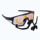 Bliz Vision Nano Optics Nordic Light S2 negru mat/coral deschis/albastru portocaliu ochelari de bicicletă multiplu