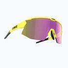 Bliz Breeze S3+S1 ochelari de ciclism galben neon mat/maroniu violet multi/roz mat
