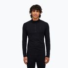 Bluză termoactivă pentru bărbați Peak Performance Magic Half Zip Wool-Blend Baselayer black/black