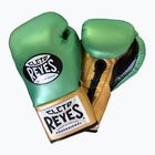 Mănuși de box Cleto Reyes High Precision Training Leather green/gold wbc