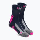 Șosete pentru femei X-Socks Trek Outdoor midnight blue/pink/lt grey melange
