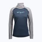 Bluză termică damă SCOTT Defend Merino High Neck light grey melange/dark blue
