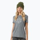 Tricou pentru femei super.natural Ornament Tee cashmere grey melange/leaf melange/white stone